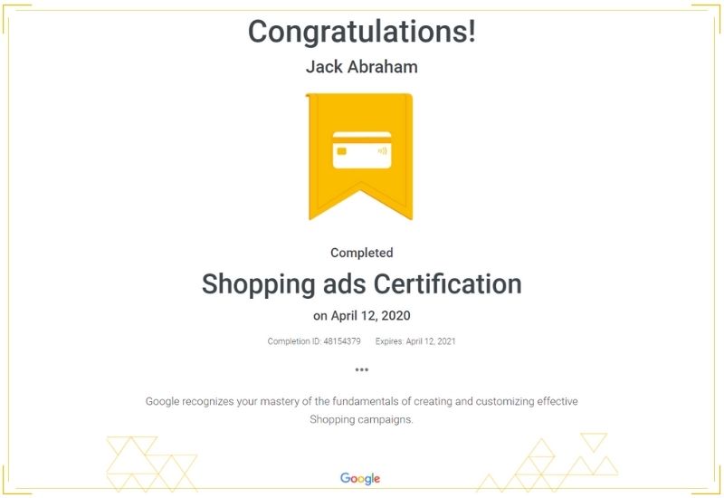 Google Search Ads Certification - WEBOPTECH