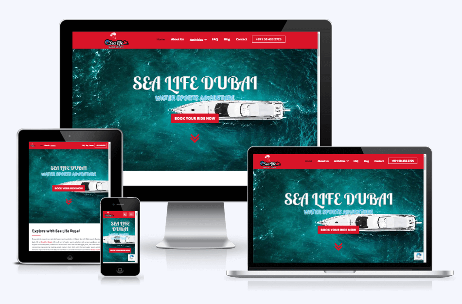 Sea Life Watersports Dubai Website