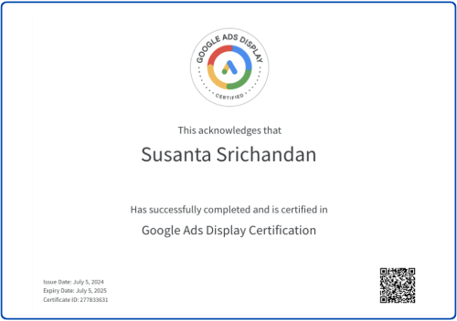 Susanta-srichandan-google-ads-display-certification