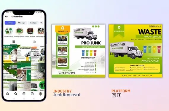 Cleared 4 U-Junk Removal Company Manchester - Social Media Case Study