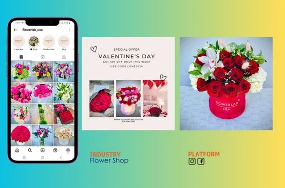 Flower Lab USA Social Media Creatives by WebOptech