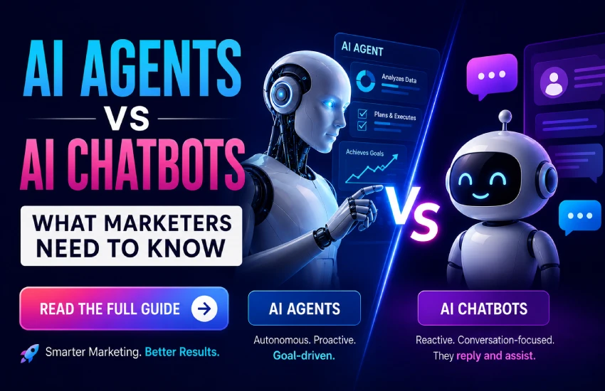 AI Agents vs AI Chatbots Marketing Technology Comparison