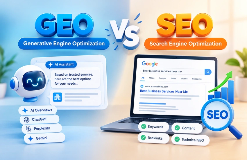GEO vs SEO comparison for modern business search